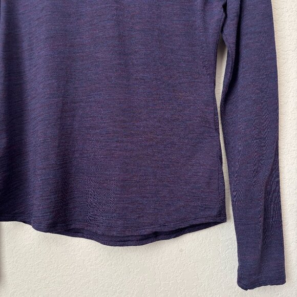 Segments Merino Wool Purple Essential Base Layer Long Sleeve Shirt - Picture 4 of 9